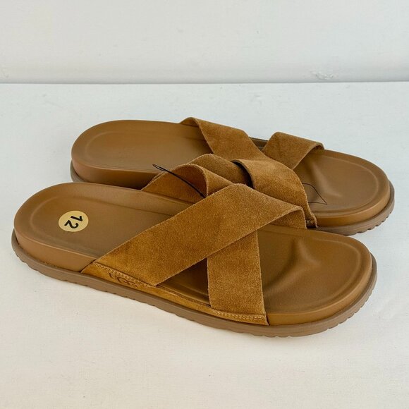 Men's 12 UGG Wainscott Slide Sandals - Chestnut Suede 1124902
